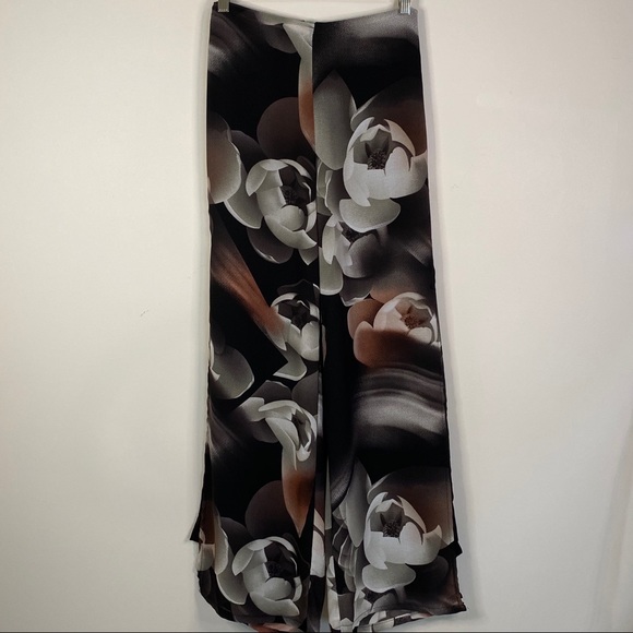 High Waist Wide Leg Floral Sheer Pants - Picture 6 of 14